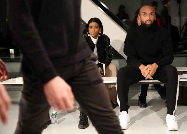 Kerby Jean-Raymond during rehearsal before a Pyer Moss fashion show in New York City on Feb. 14, 2017